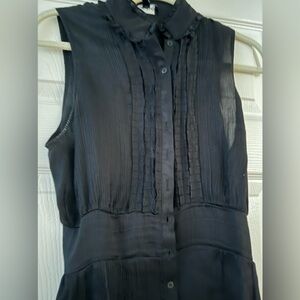 Bebe black button down blouse